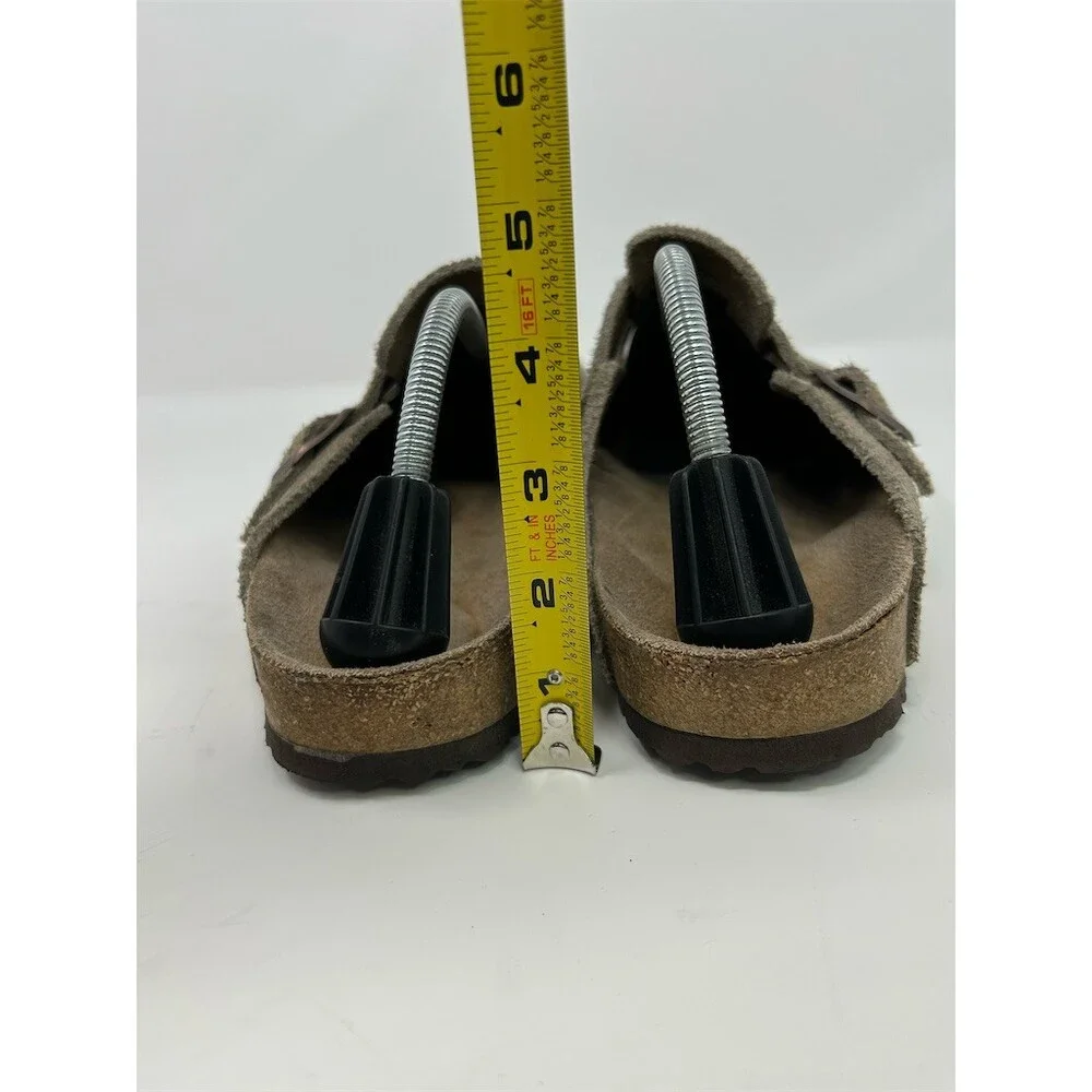 Birkenstock Boston Clogs Unisex Beige Slip-On Adjustable Buckle Size 45 Narrow